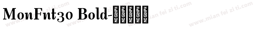 MonFnt30 Bold字体转换